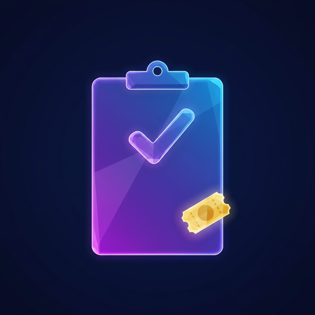 Кристаллический планшет с галочкой — принимает заявки